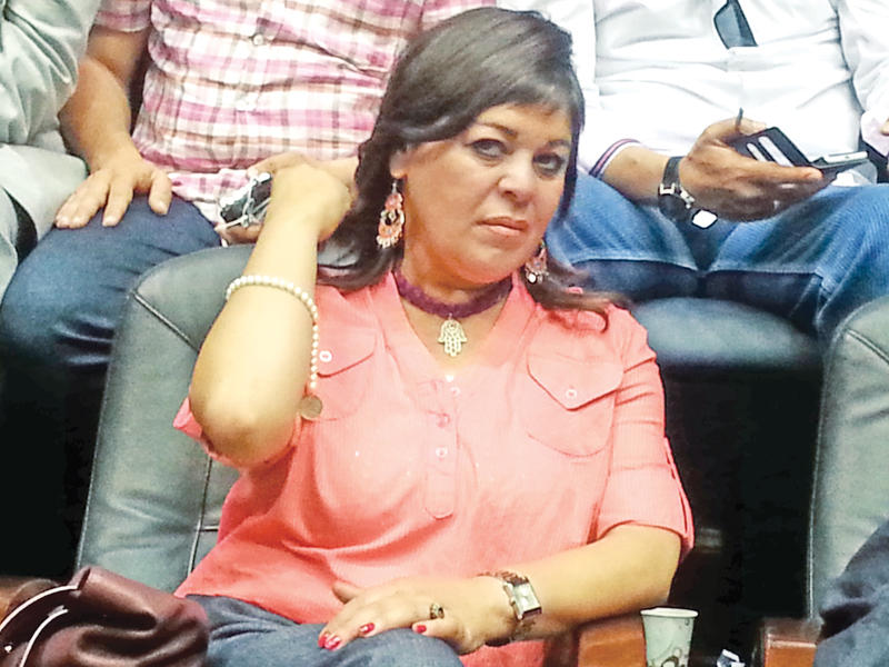 النائبة عضوة اتحاد كرة القدم سحر الهواري 