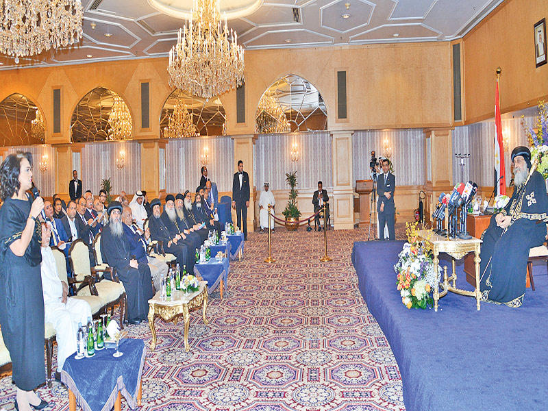 البابا تواضروس خلال المؤتمر الصحافي