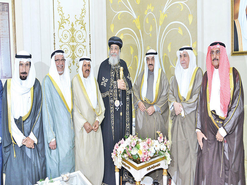 المحمد مستقبلاً تواضروس خلال مأدبة الغداء