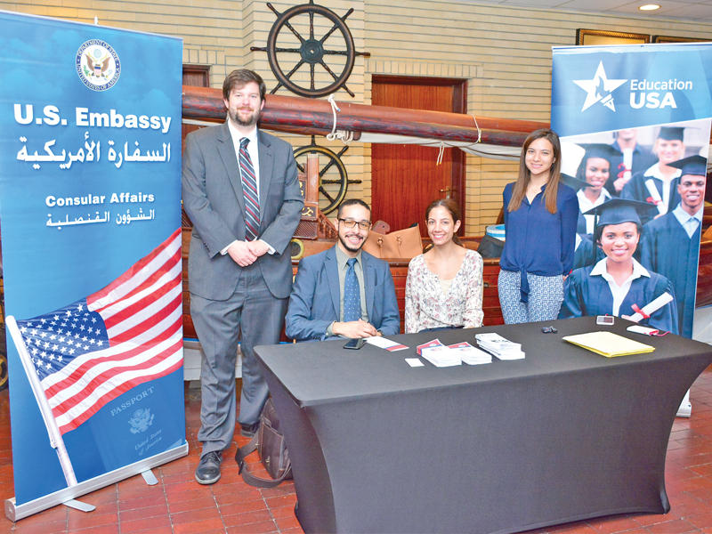 جانب من معرض ليندن للجامعات الاميركيةn