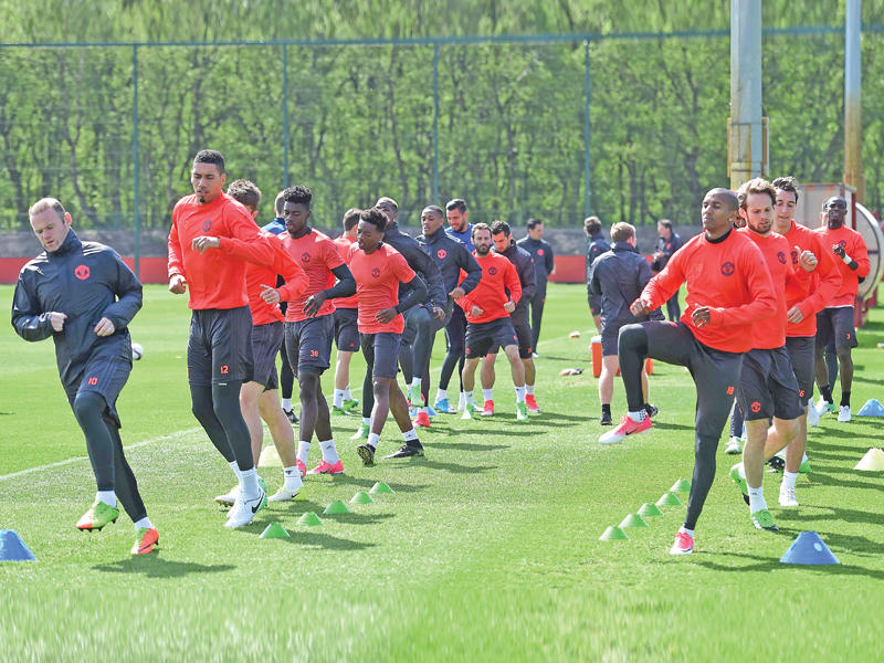 جانب من تدريبات مانشستر يونايتد