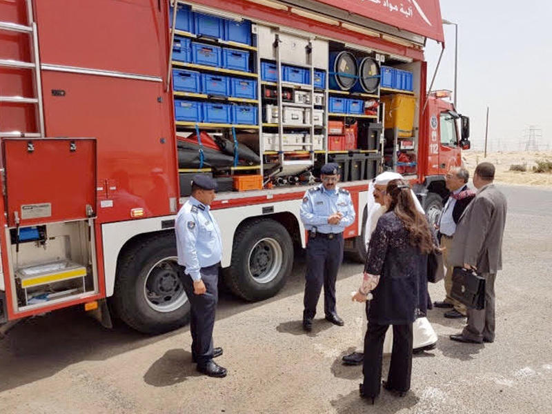 المكراد يلقي شرحاً لوفد الطاقة الذرية عن معدات «الإطفاء»