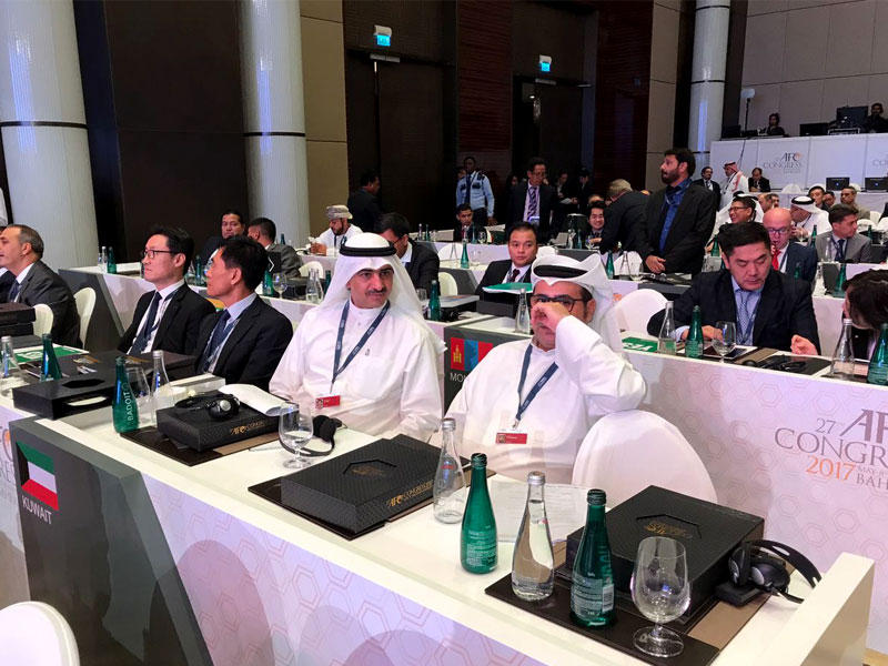 سهو وجديد على مقاعد دولة الكويت خلال حضورهما الكونغرس الآسيوي