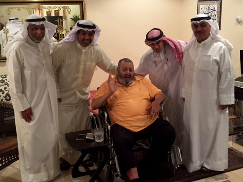 فليطح ومقصيد ونصار خلال زيارتهم فيصل القناعي