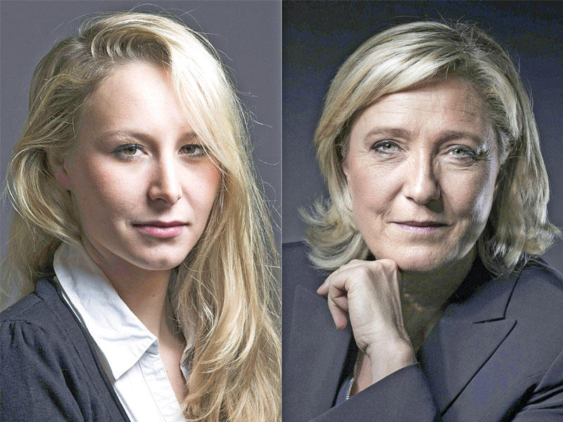 ماريون ماريشال لوبن وخالتها المرشحة الخاسرة