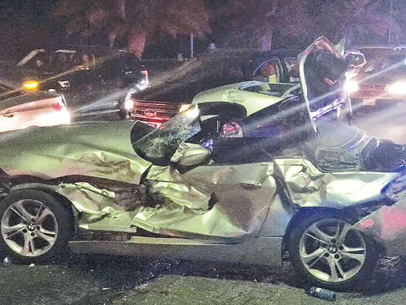 حادث التصادم على شارع الخليج