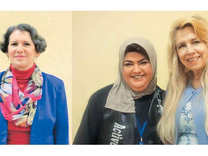 العمار تتوسط إيلين الحمد ودينا وينر