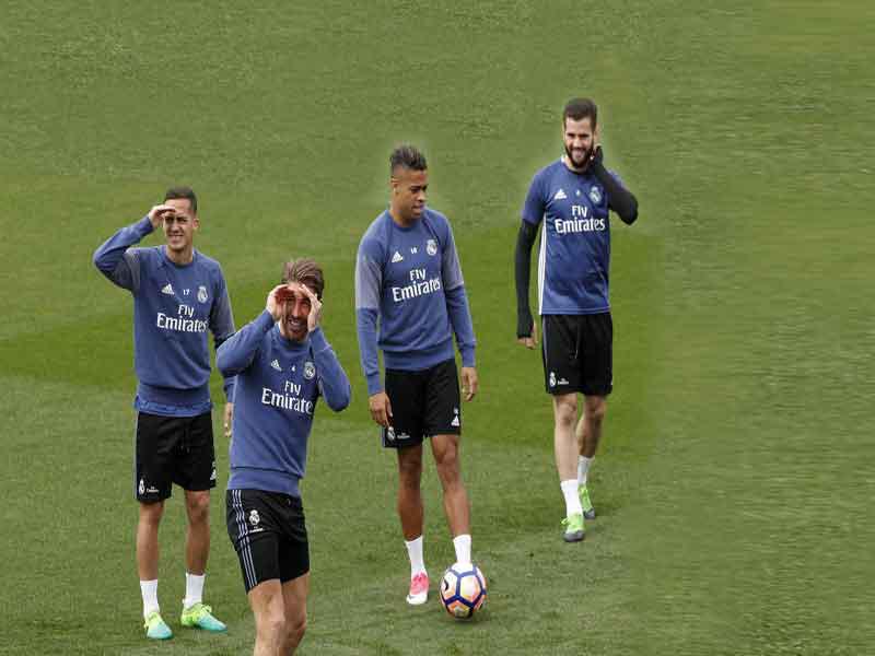 لاعبو الريال خلال تدريبات سابقة