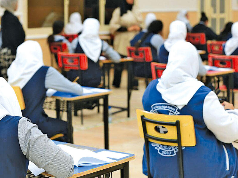 جانب من اختبارات اليوم الثاني للشهادة الثانوية