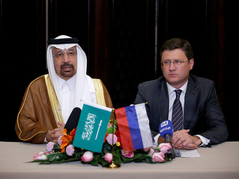 وزير الطاقة الروسي ألكسندر نوفاك ونظيره السعودي خالد الفالح