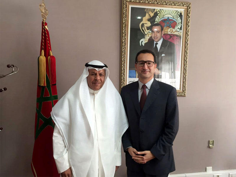 السفير اليحيا خلال لقائه مع كاتب الدولة المغربي (ارشيفية)