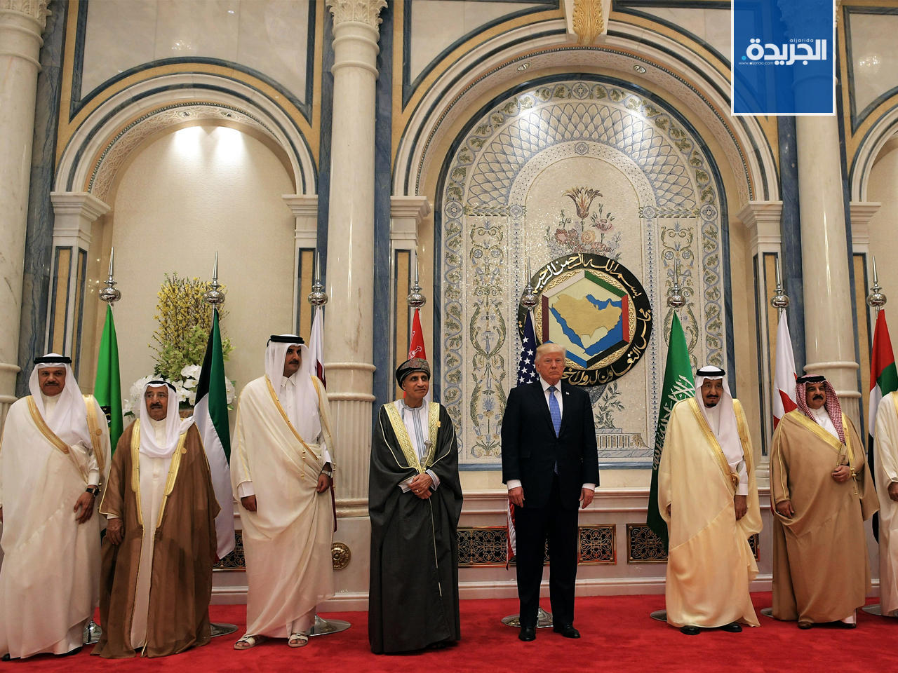 صورة تذكارية تجمع ترامب وقادة الخليج