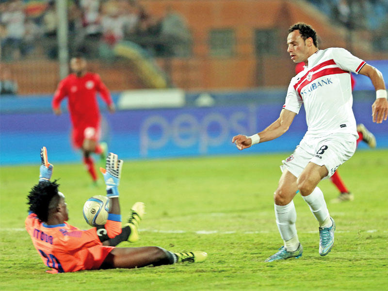 جانب من أولى مباريات الزمالك في دوري المجموعات أمام كابس يونايتد