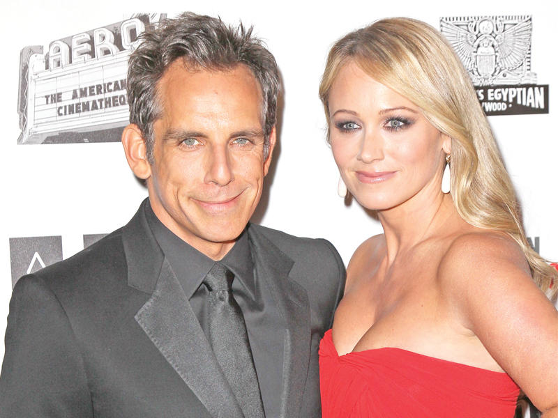 الممثل بن ستيلر وزوجته كريستين تايلور