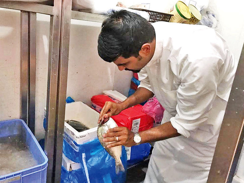 الكشف على الاسماك خلال حملة البلدية