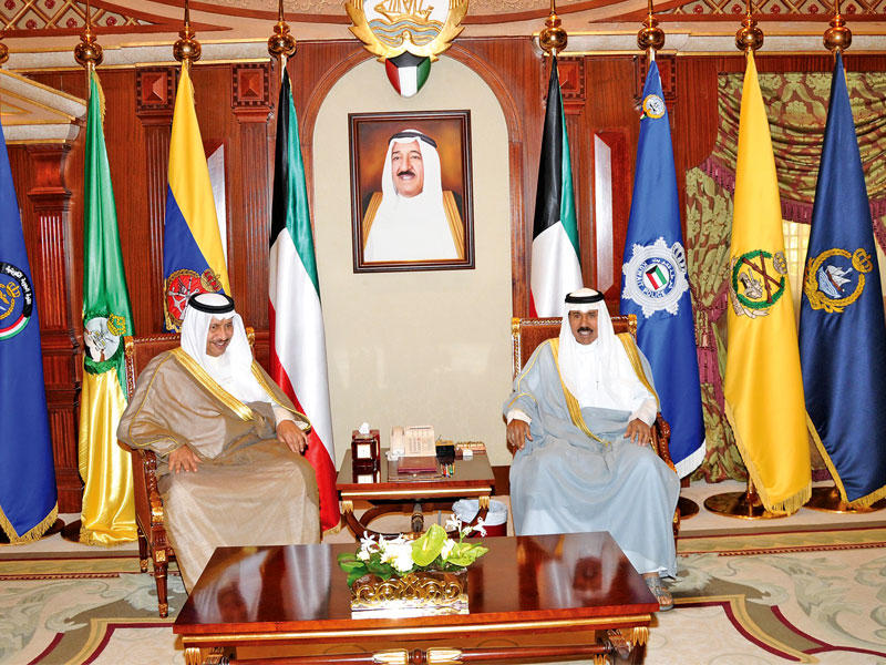 ولي العهد مستقبلا المبارك أمس