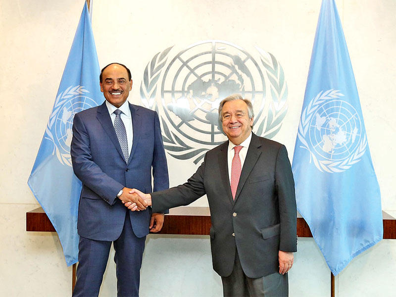 الخالد خلال لقائه غوتيريس