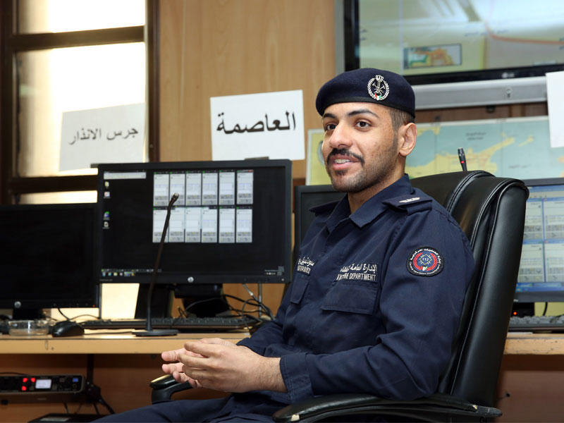  رئيس قسم العمليات في الإدارة العامة للإطفاء الرائد سعود بويابس