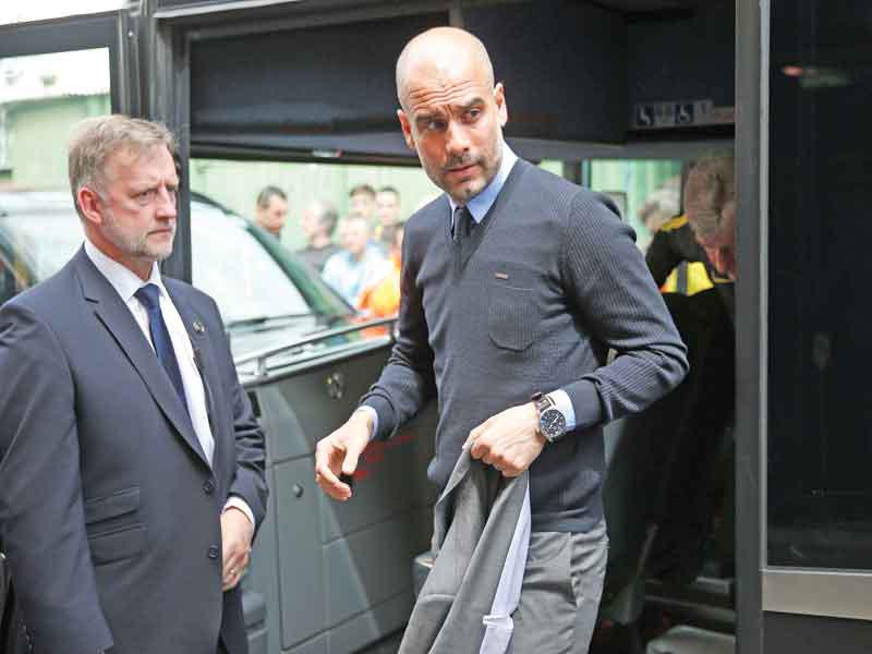 مدرب مانشستر سيتي الاسباني بيب غوارديولا