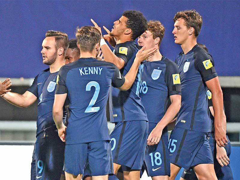 فرحة لاعبي المنتخب الإنكليزي