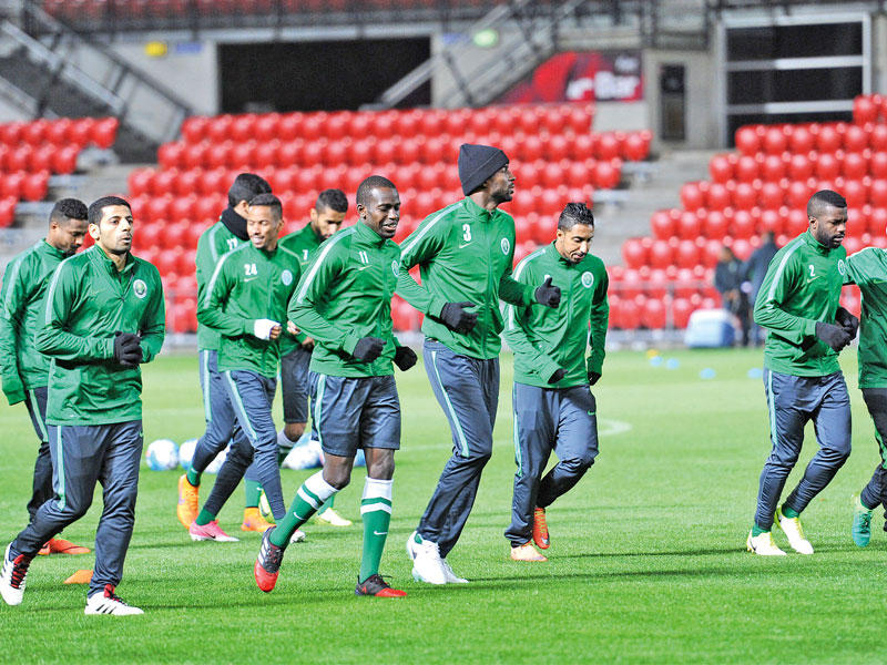 جانب من تدريبات المنتخب السعودي في أستراليا