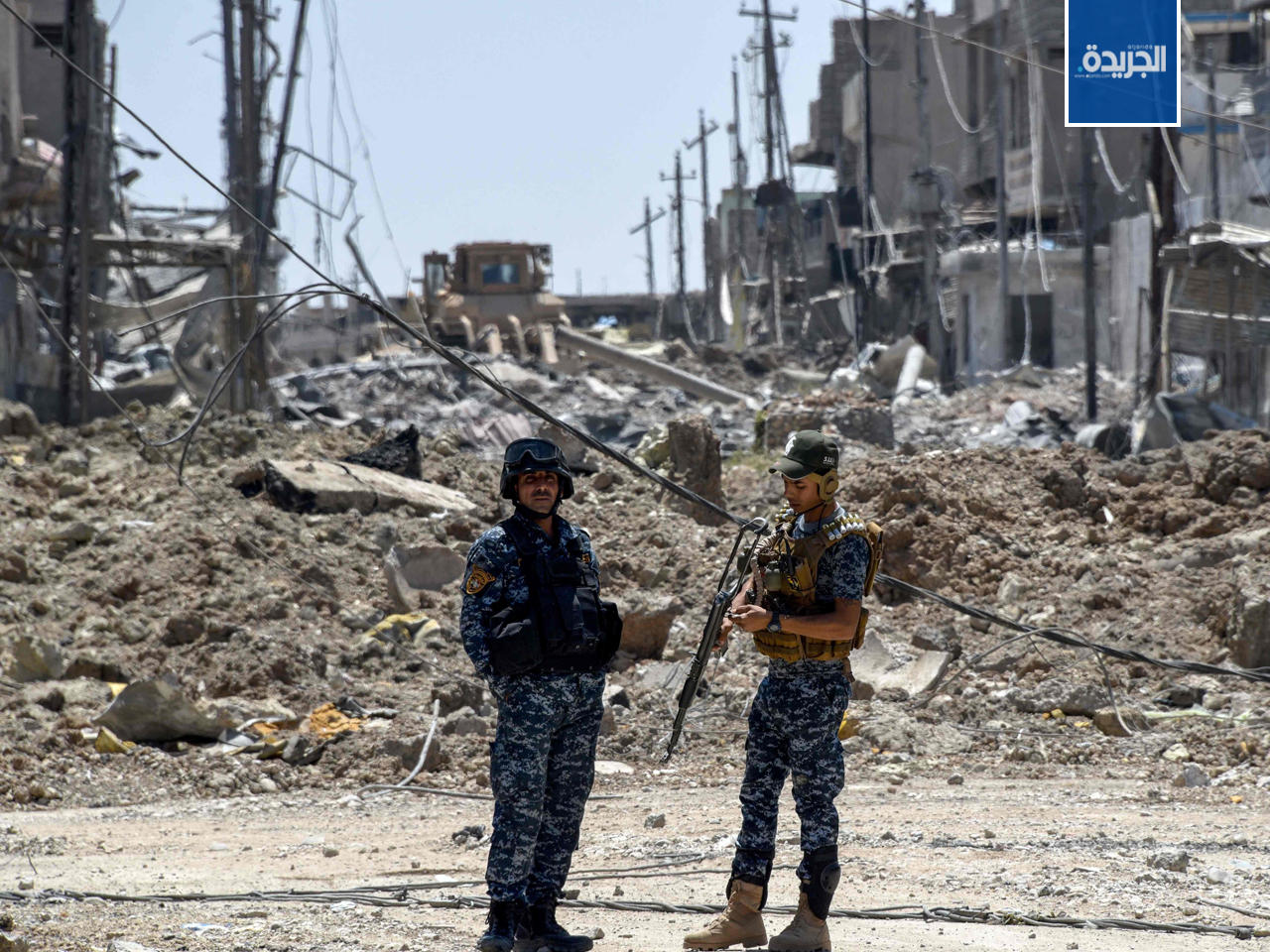 القوات الحكومية العراقية في حي الزنجلي غرب الموصل