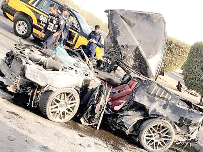 المركبة بعد الحادث