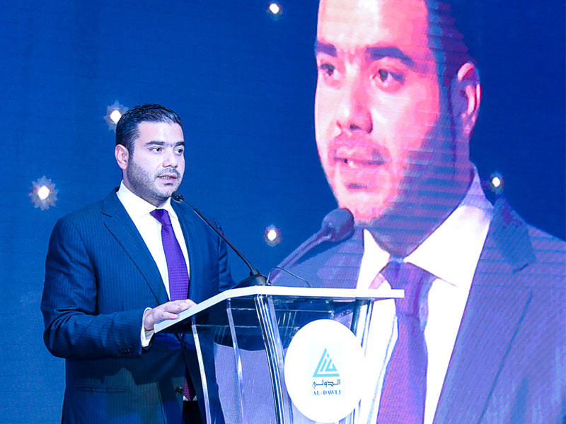  مدير وحدة الاتصال المؤسسي نواف ناجيا يلقي كلمة الافتتاح