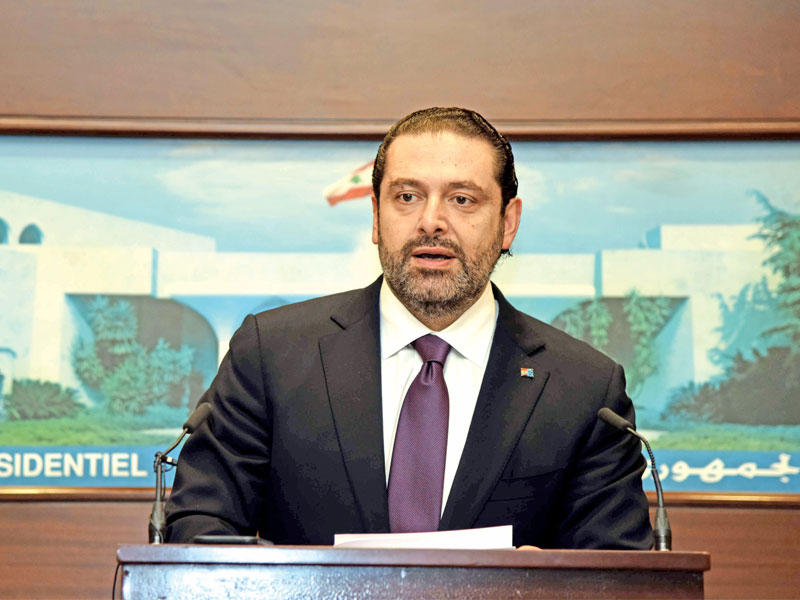 الحريري بعد جلسة مجلس الوزراء أمس (دالاتي ونهرا)