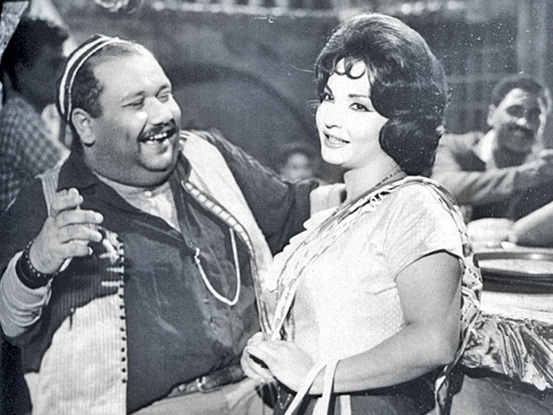 جاهين وشادية في مشهد سينمائيn