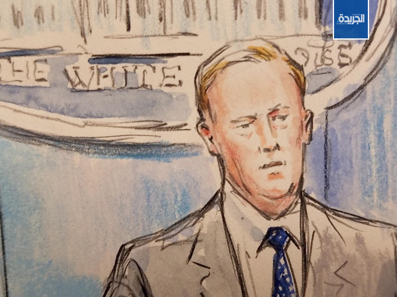 المتحدث باسم الرئيس الأميركي، شون سبايسر بريشة سي ان ان