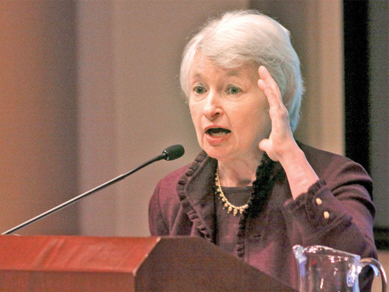 رئيسة مجلس الاحتياطي الاتحادي (البنك المركزي الأميركي)، جانيت يلين