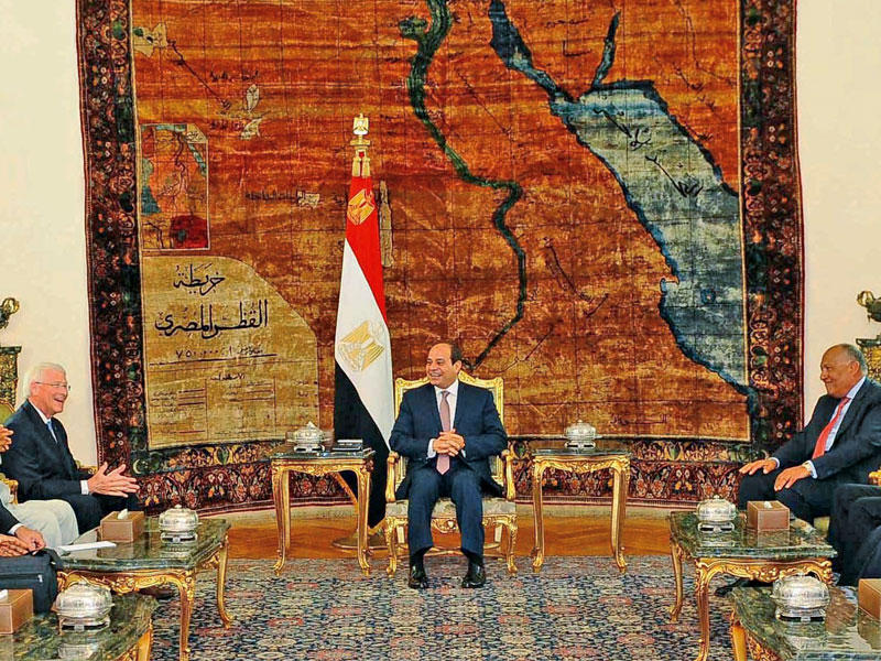السيسي يستقبل وفداً من الكونغرس الأميركي برئاسة السيناتور الجمهوري روجر ويكر في القاهرة  اليوم (الجريدة)