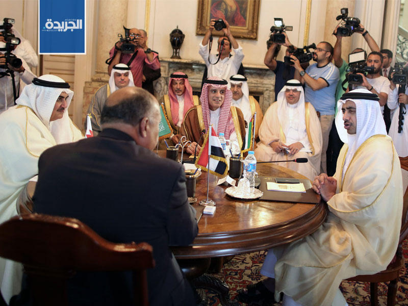 جانب من الاجتماع الرباعي المغلق بين الدول الاربعة