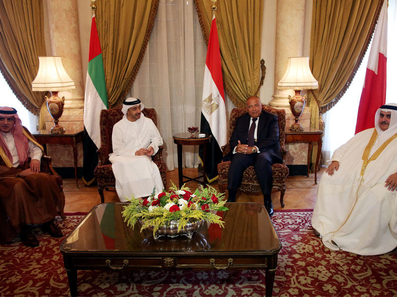 وزراء خارجية الدول الـ 4 في القاهرة أمس