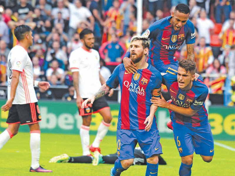 ليونيل ميسي خلال مباراة سابقة في الدوري الإسباني