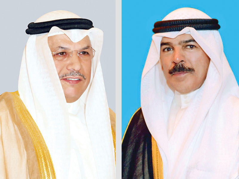 وزير الدفاع الشيخ محمد الخالد - نائب رئيس مجلس الوزراء وزير الداخلية الشيخ خالد الجراح