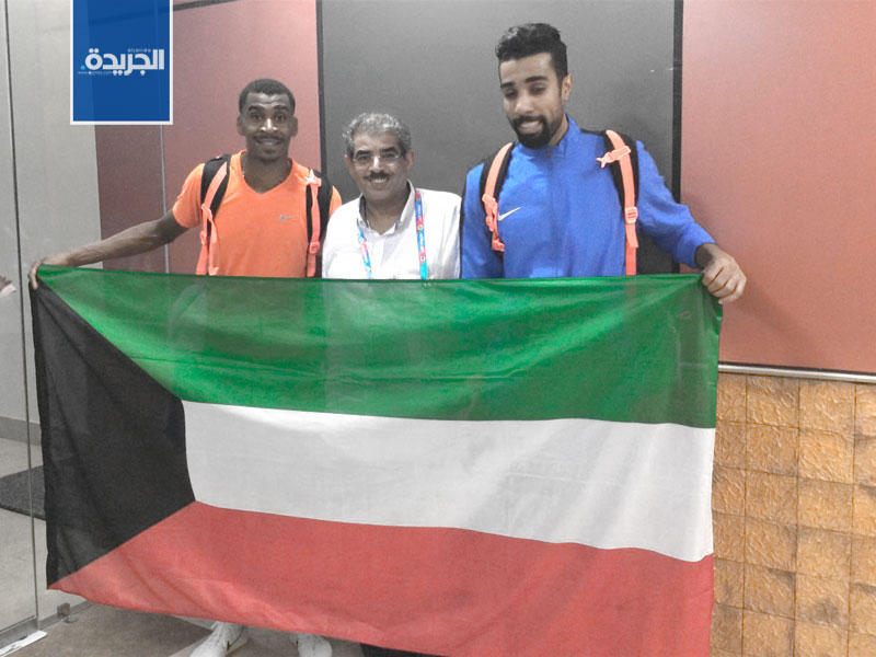  العداءان الكويتيان عبدالعزيز المنديل ويعقوب اليوحة 