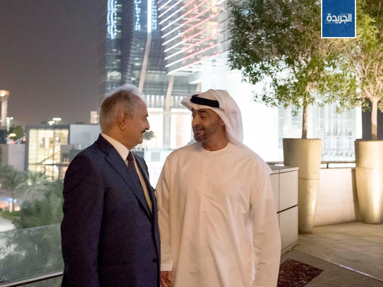 محمد بن زايد مستقبلاً خليفة حفتر