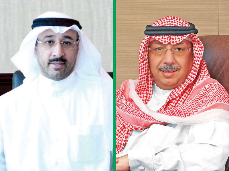  رئيس مجلس إدارة اتحاد المصارف العربية وعضو مجلس إدارة اتحاد مصارف الكويت الشيخ محمد الجراح وأمين عام اتحاد مصارف الكويت د. حمد الحساوي،