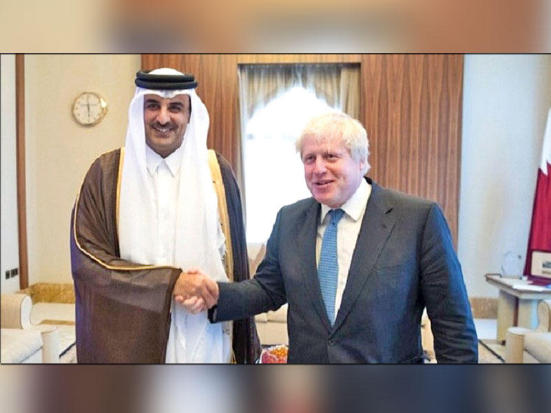 أمير قطر وجونسون