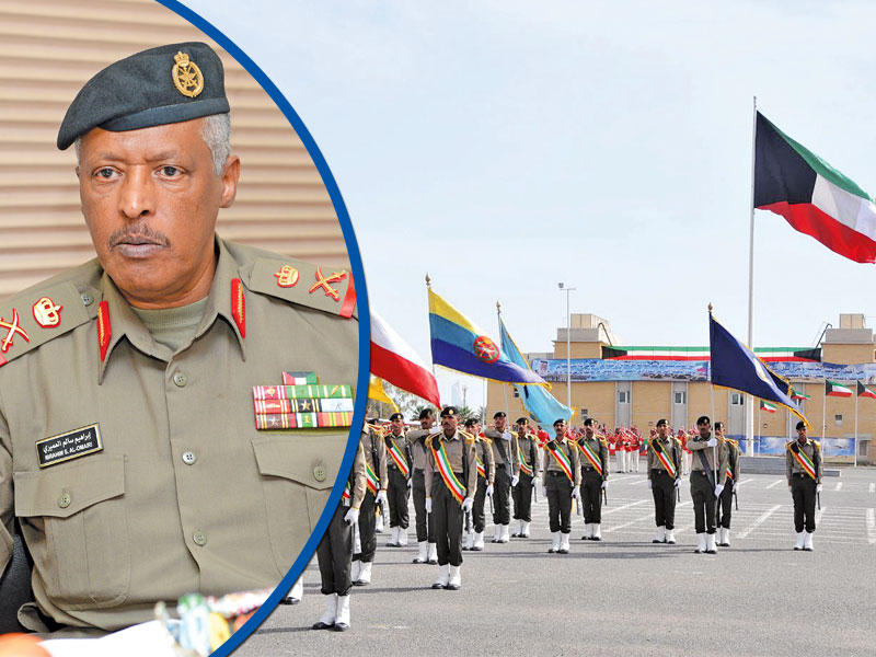 الشباب في خدمة الوطن وبالإطار معاون رئيس الأركان العامة للجيش لهيئة الخدمة الوطنية اللواء إبراهيم العميري