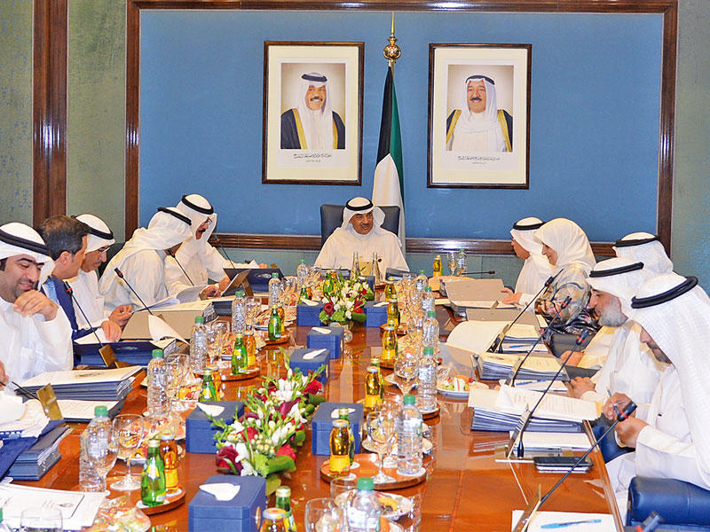 صباح الخالد مترئسا اجتماع مجلس الوزراء اليوم 