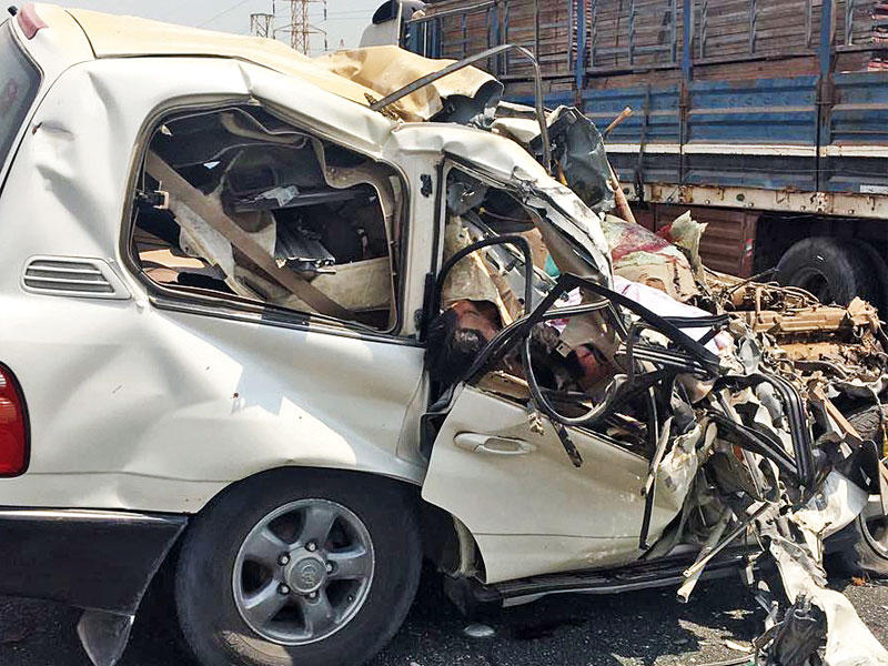 المركبة بعد الحادث