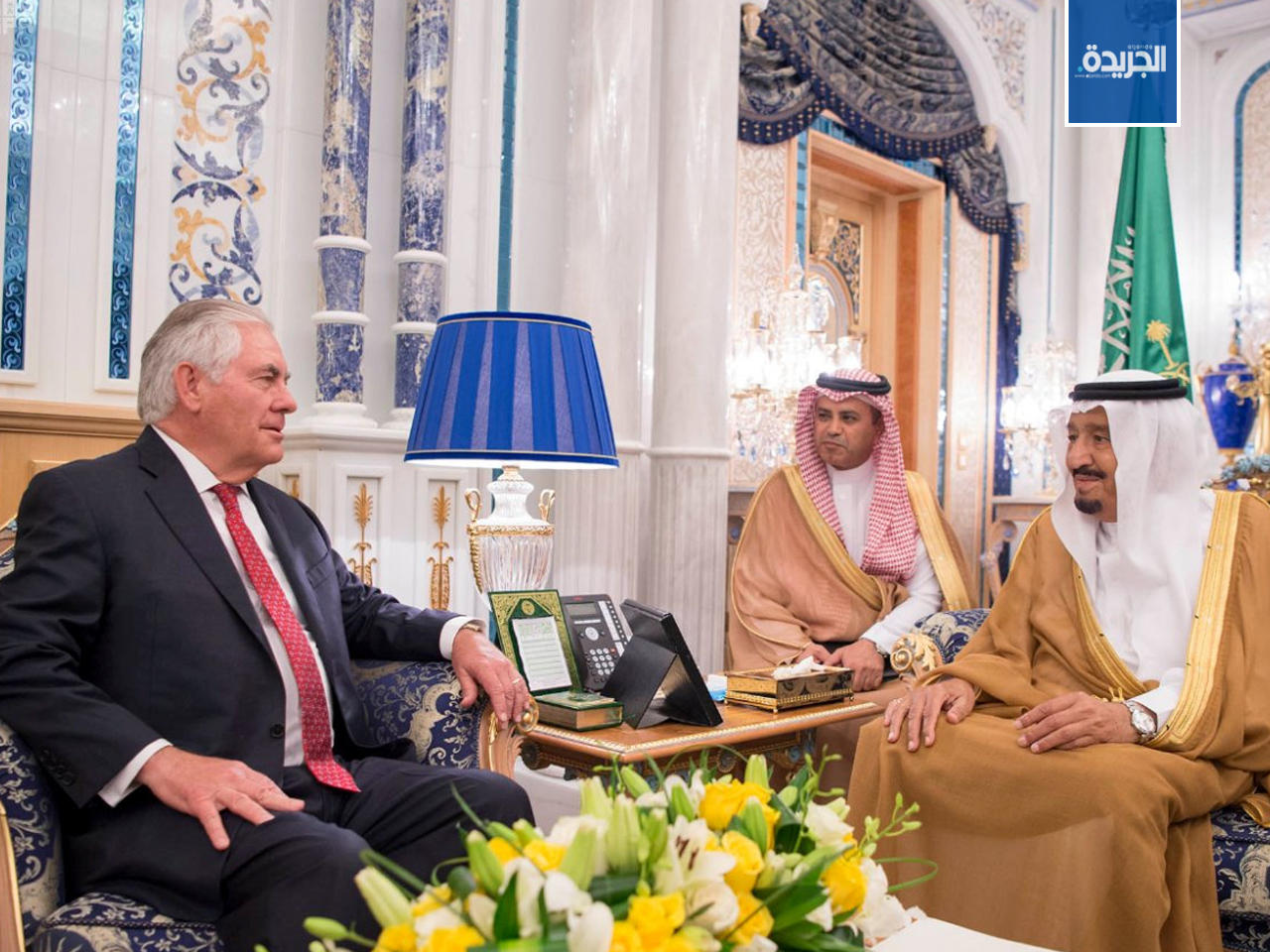 تيلرسون ملتقياً العاهل السعودي