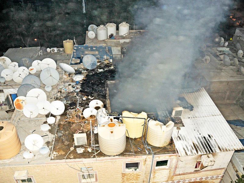 حريق إحدى البنايات