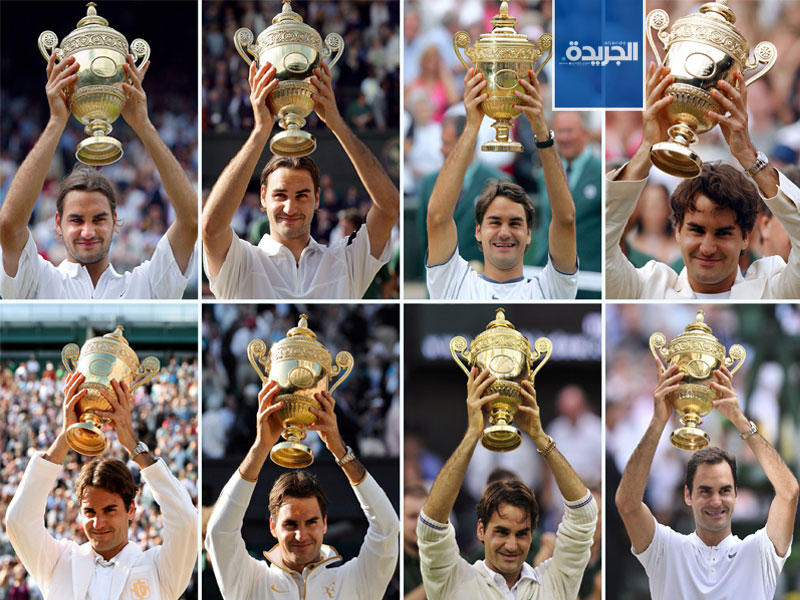 السويسري روجيه فيدرر يفوز للمرة الثامنة في البطولة