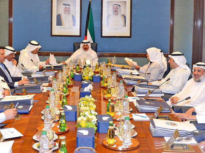 جانب من اجتماع مجلس الوزراء  اليوم 