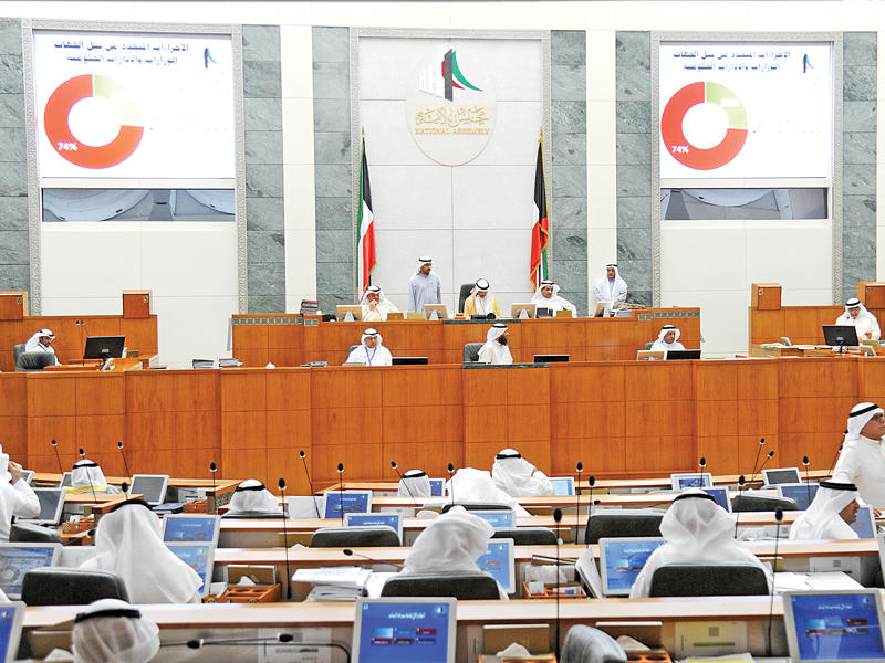 أعضاء المجلس في جلسة سابقة