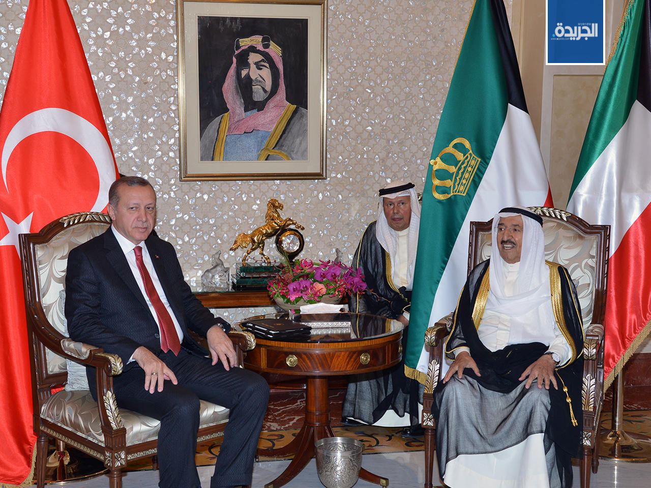 مباحثات سمو الأمير مع الرئيس التركي